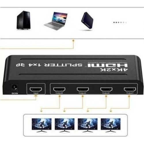 Splitter hdmi 1 entrée 4 sorties ,4k affichage multiple,pour hdtv,dvd,ps4,xbox - 2